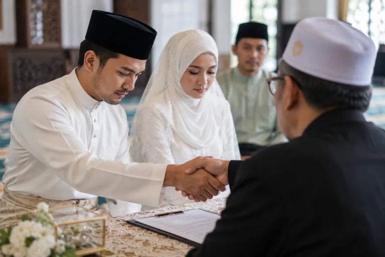 menunjukkan gambar pasngan lelaki dan wanita yang ingin berkahwin