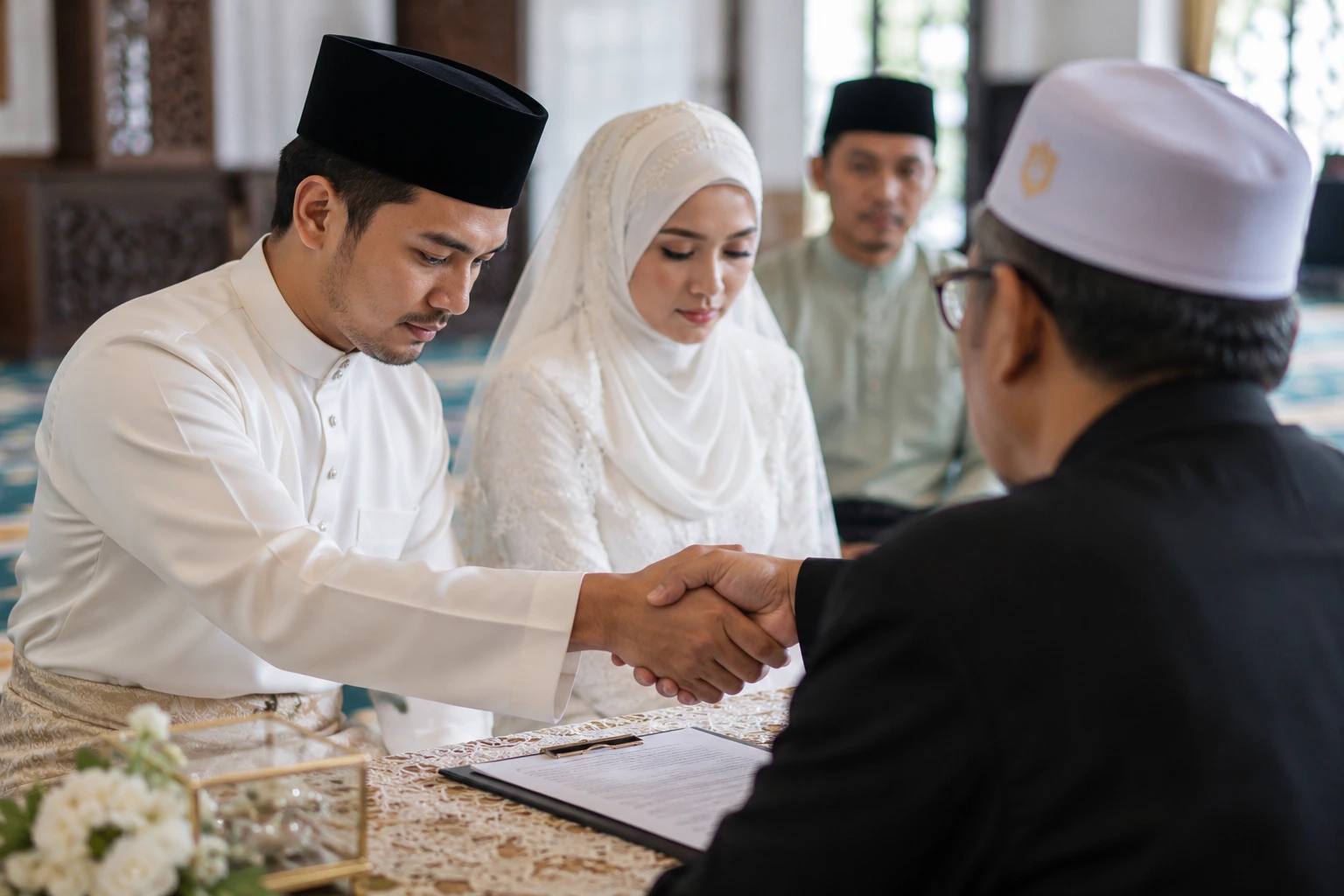 menunjukkan gambar pasngan lelaki dan wanita yang ingin berkahwin